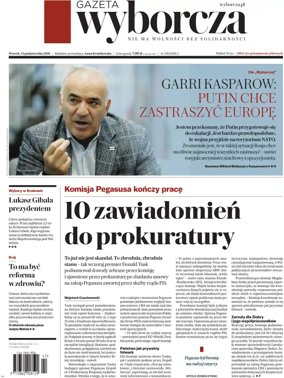 Cover of Gazeta Wyborcza Stoleczna