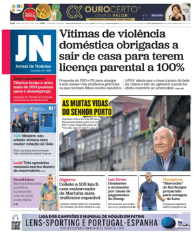 Cover of Jornal de Noticias