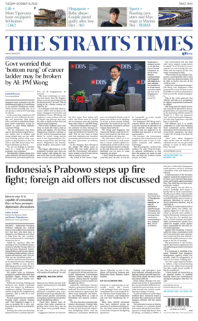 Cover of The Straits Times