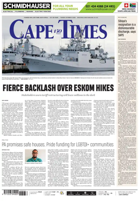 Cover of Cape Times