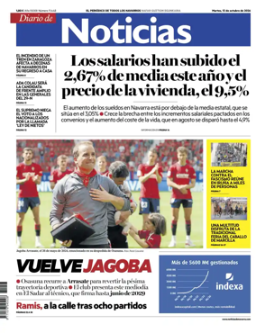 Cover of Diario de Noticias (Spain)