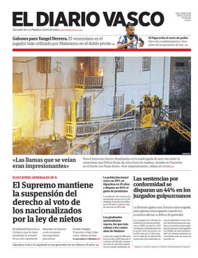 Cover of Diario Vasco (Oarsoaldea)