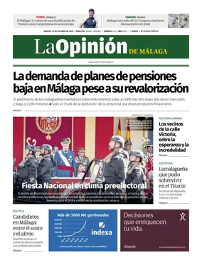 Cover of La Opinion de Malaga