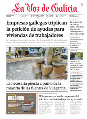 Cover of La Voz de Galicia (Arousa)