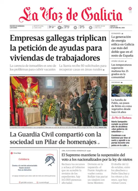 Cover of La Voz de Galicia (Barbanza)