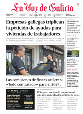 Cover of La Voz de Galicia (Ferrol)