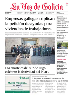Cover of La Voz de Galicia (Monforte)