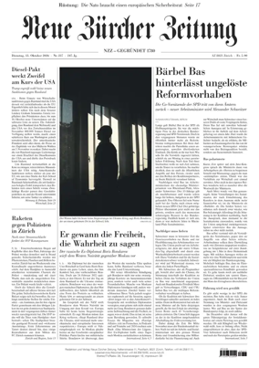 Cover of Neue Zurcher Zeitung