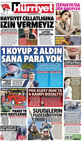 Cover of Hurriyet