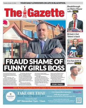 Cover of Blackpool Gazette