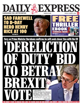 Cover of Daily Express