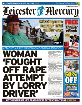 Cover of Leicester Mercury