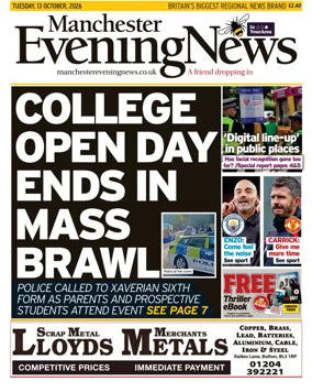 Cover of Manchester Evening News
