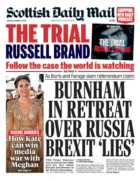 Cover of Scottish Daily Mail