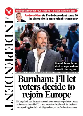 Cover of The Independent
