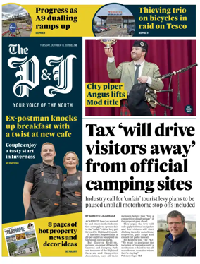 Cover of The Press and Journal (Inverness Highlands and Islands)