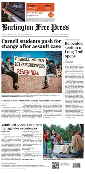 Cover of Burlington Free Press