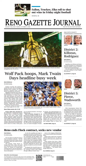 Cover of Reno Gazette Journal