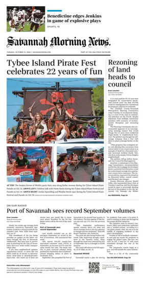 Cover of Savannah Morning News