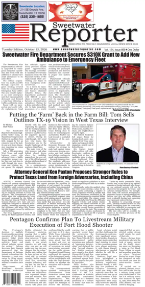 Cover of Sweetwater Reporter