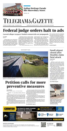 Cover of Telegram & Gazette