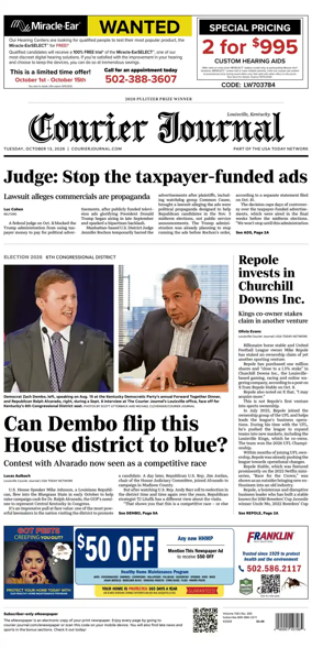 Cover of The Courier-Journal (Louisville)