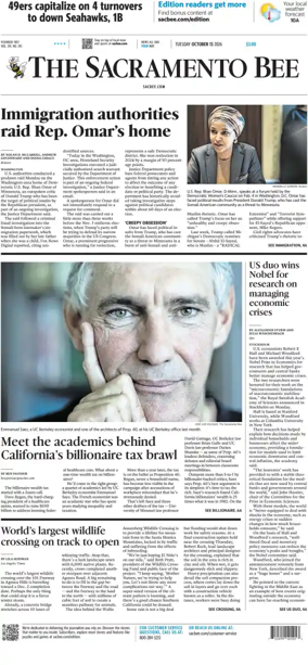 Cover of The Sacramento Bee