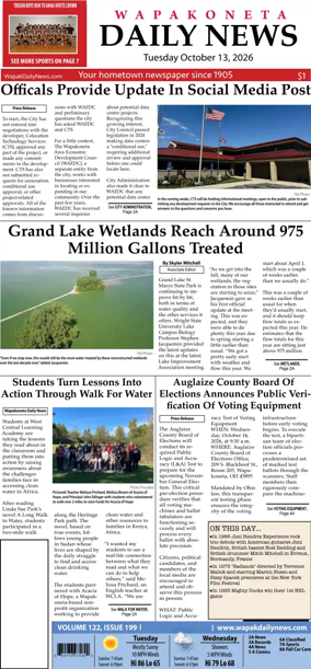 Cover of Wapakoneta Daily News