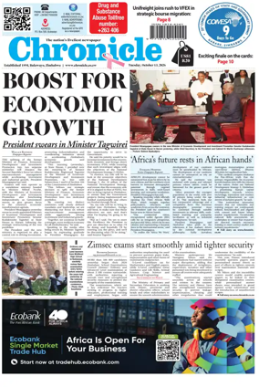 Cover of Chronicle (Zimbabwe)