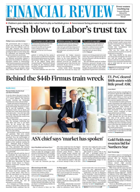 Cover of The Australian Financial Review