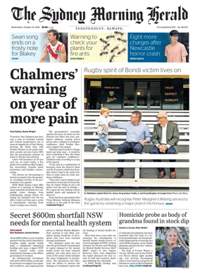Cover of The Sydney Morning Herald