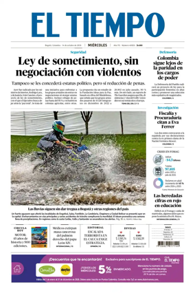 Cover of El Tiempo (Bogota)