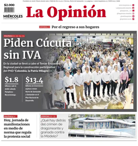 Cover of La Opinion