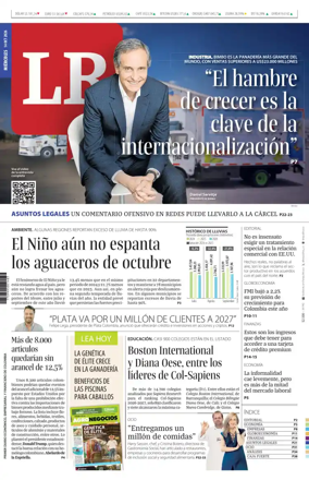 Cover of La Republica (Colombia)