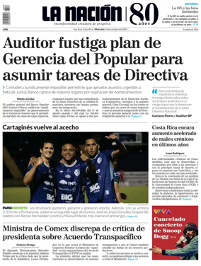 Cover of La Nacion (Costa Rica)