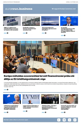 Cover of Euronews Business (Hungarian)