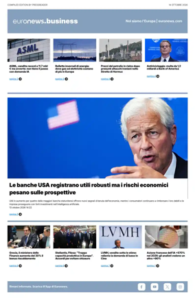 Cover of Euronews Business (Italian)