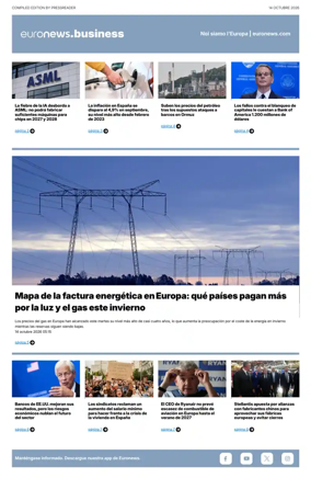 Cover of Euronews Business (Spanish) Compiled Edition