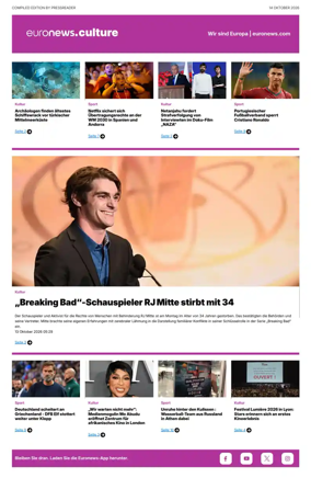 Cover of Euronews Culture and Sport (German)