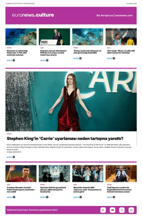 Cover of Euronews Culture and Sport (Turkish) Compiled Edition