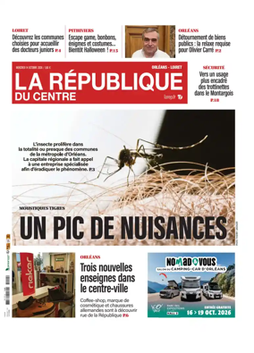 Cover of La Republique du Centre (Orleans - Loiret))