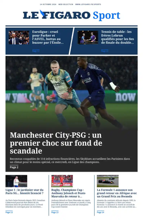 Cover of Le Figaro Sport