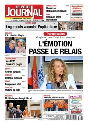 Cover of Le Petit Journal - L'hebdo local de l'Aude