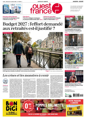 Cover of Ouest France (Angers / Segre)