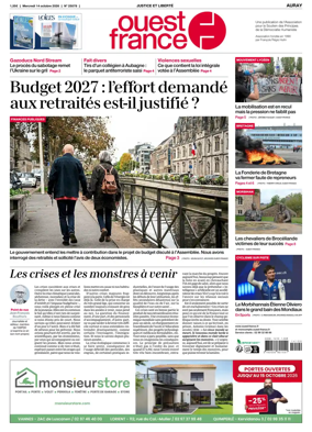 Cover of Ouest France (Auray)