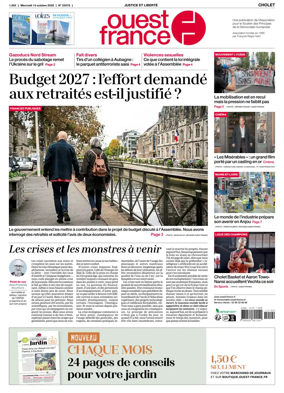 Cover of Ouest France (Cholet)