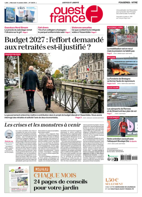 Cover of Ouest-France (Fougeres Vitre)