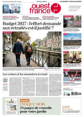 Cover of Ouest France (Les Herbiers / Montaigu)