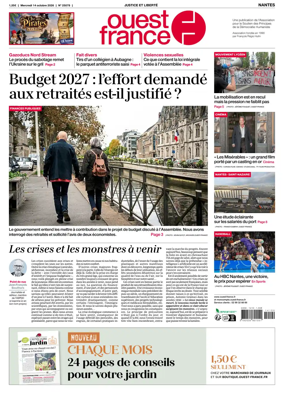 Cover of Ouest France (Nantes)