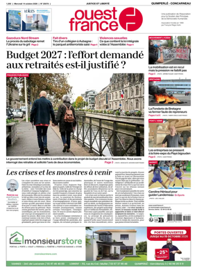 Cover of Ouest-France (Quimperle Concarneau)
